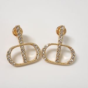 CD logo crystal earrings